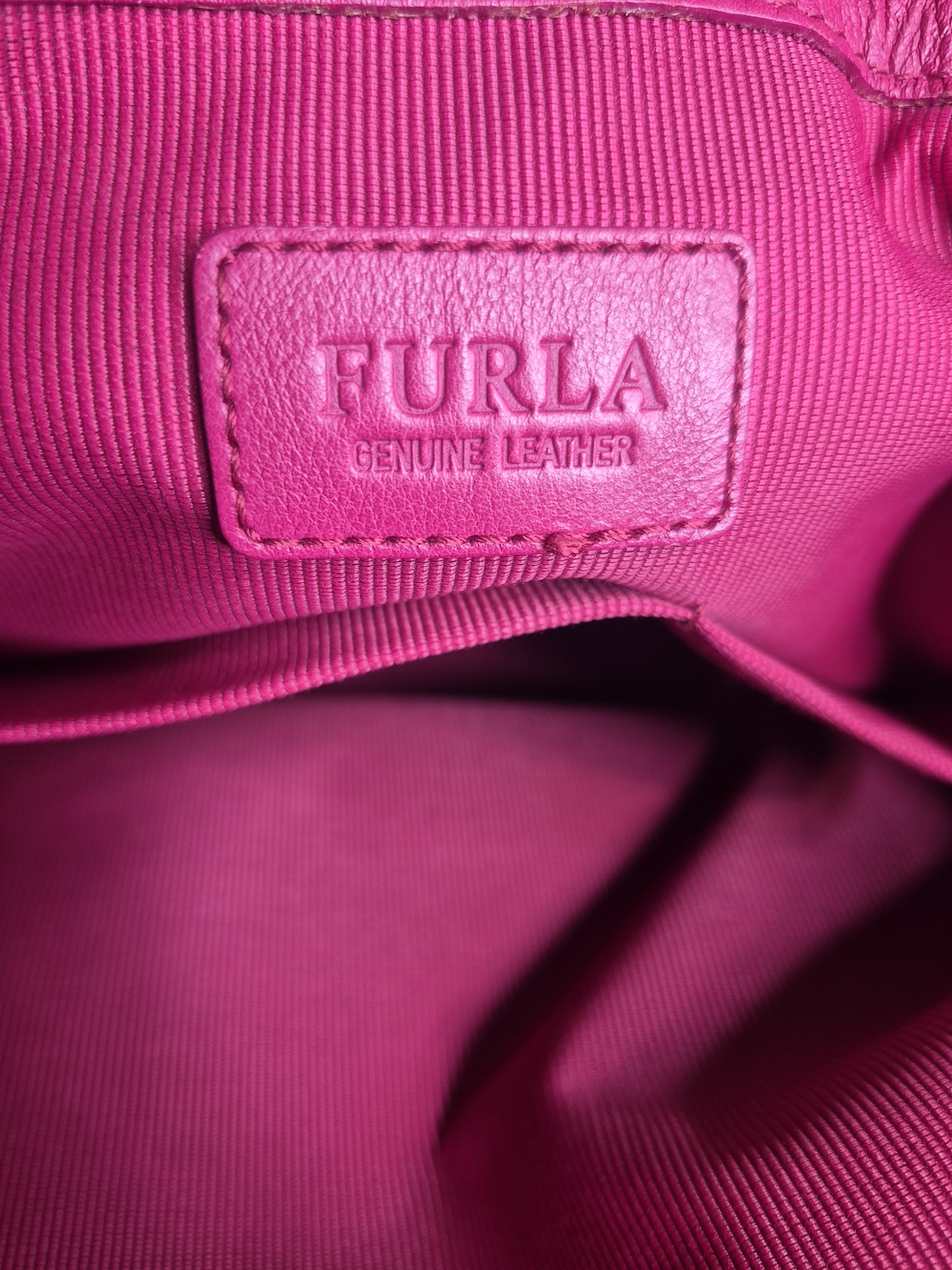 Furla Fuschia Pink Shoulder Tote Bag COA - Picture 14 of 15
